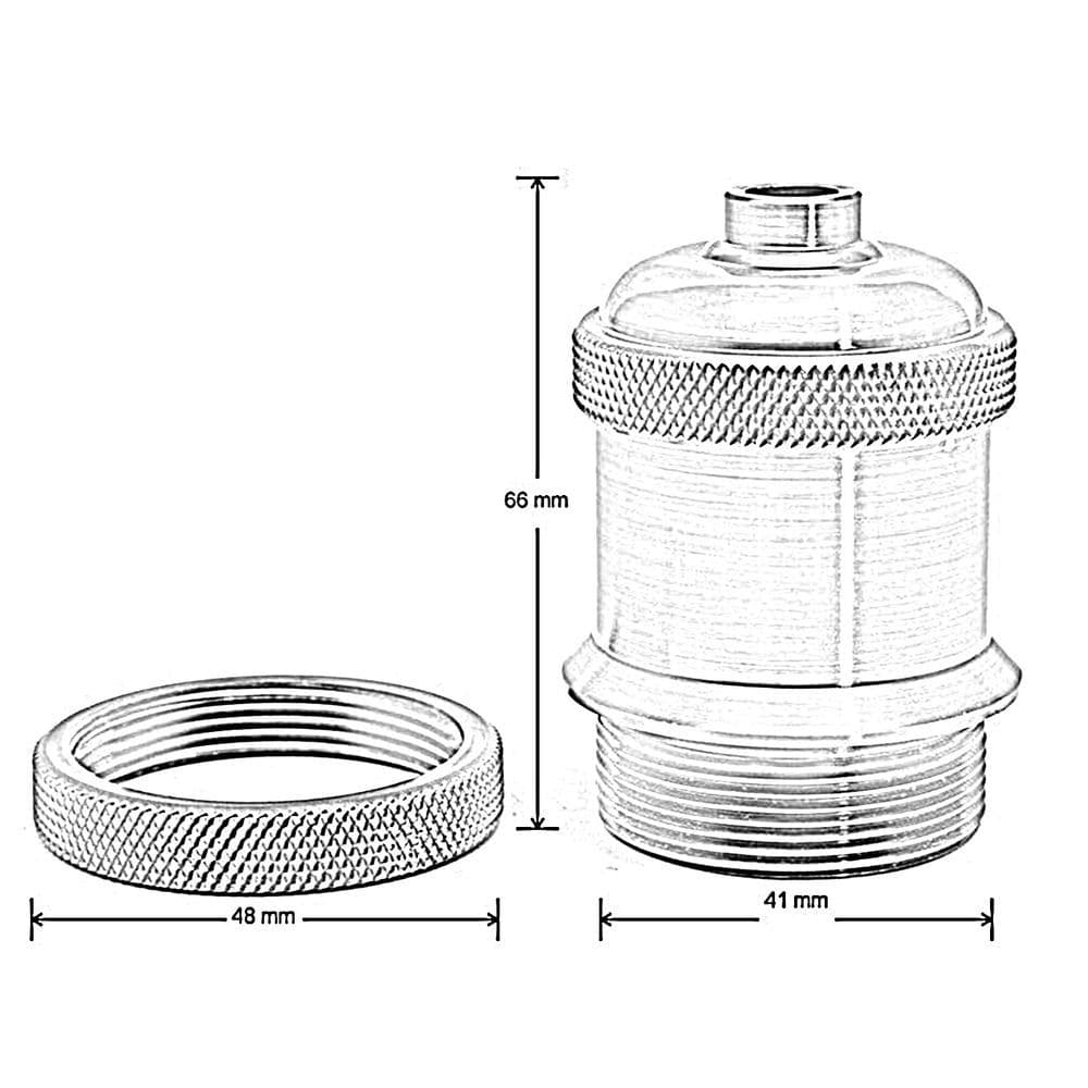 image-Black E27 Metal Lamp/Bulb Holder Ideal for Vintage Edison Filament Bulbs Antique metal~2934