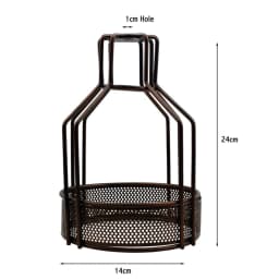 image-Vintage Industrial Metal Wire Cage Wall Lamp Guard Retro Light Shade Protection~1280