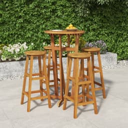 image-3 Piece Bar Set Solid Wood Acacia