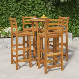 image-3 Piece Bar Set Solid Wood Acacia