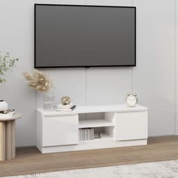image-vidaXL TV Cabinet with Door Concrete Grey 102x30x36 cm