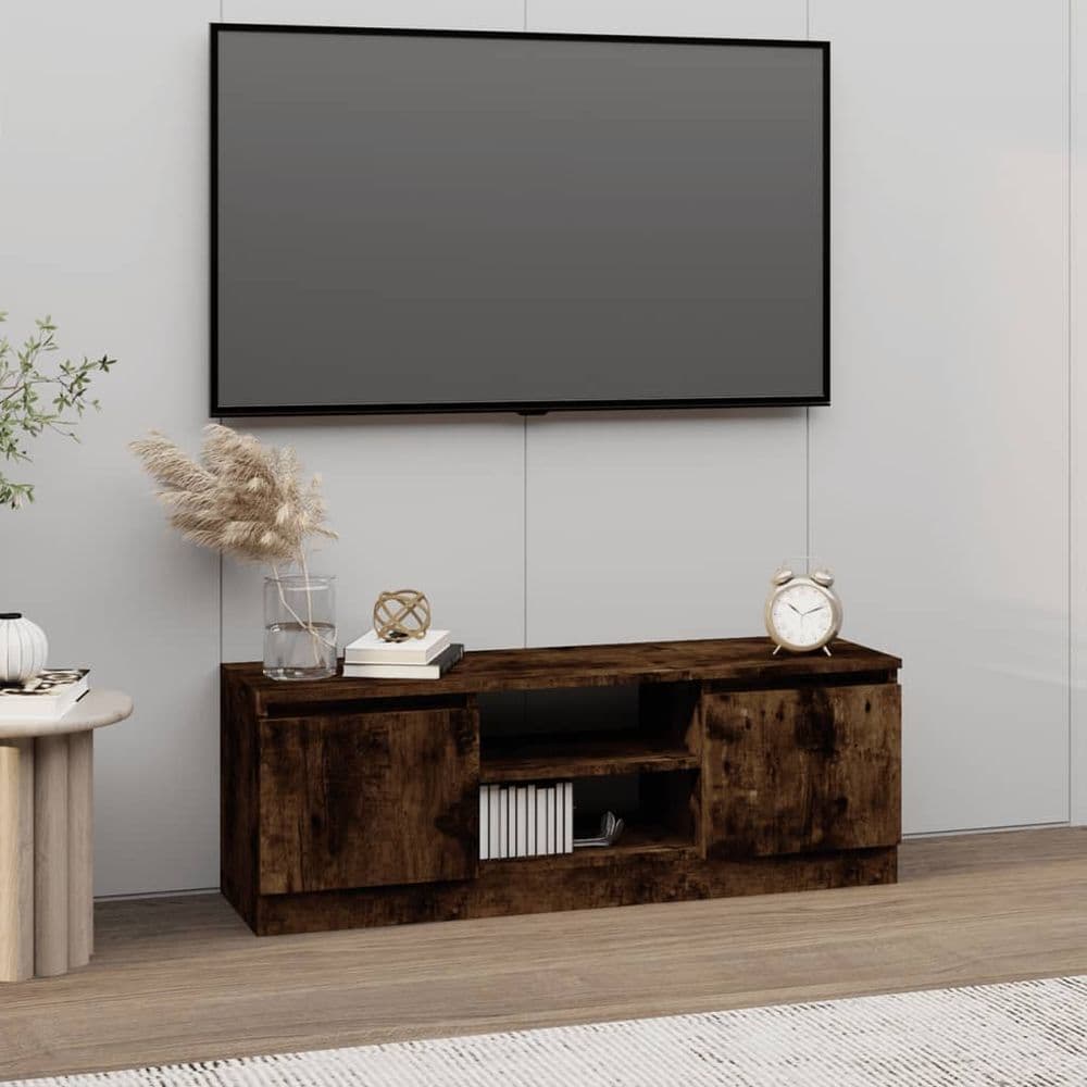 image-vidaXL TV Cabinet with Door Concrete Grey 102x30x36 cm