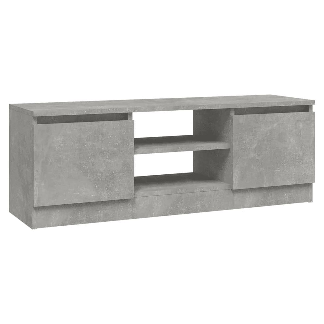 image-vidaXL TV Cabinet with Door Concrete Grey 102x30x36 cm