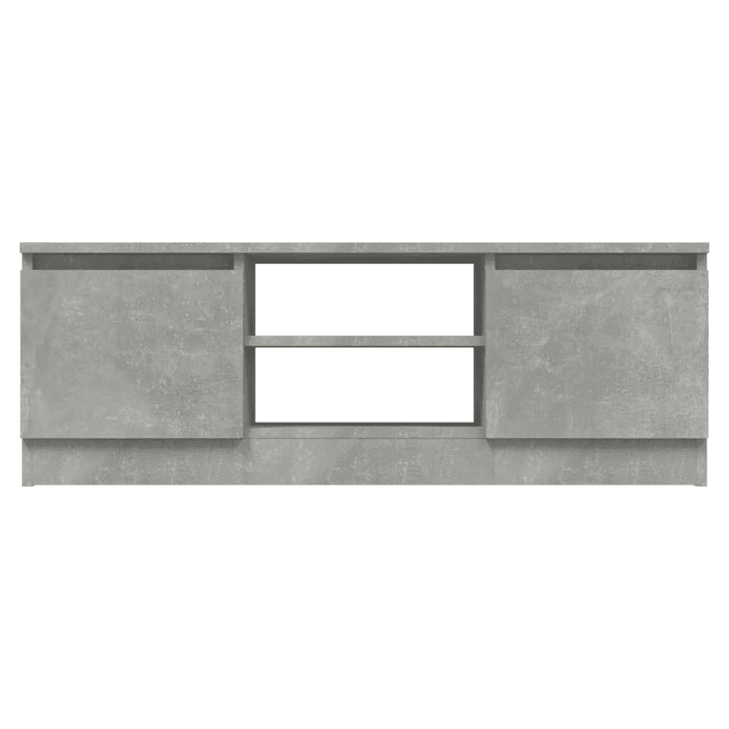 image-vidaXL TV Cabinet with Door Concrete Grey 102x30x36 cm