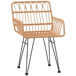 image-Garden Chairs 2 pcs with Armrest 56x64x80 cm PE Rattan