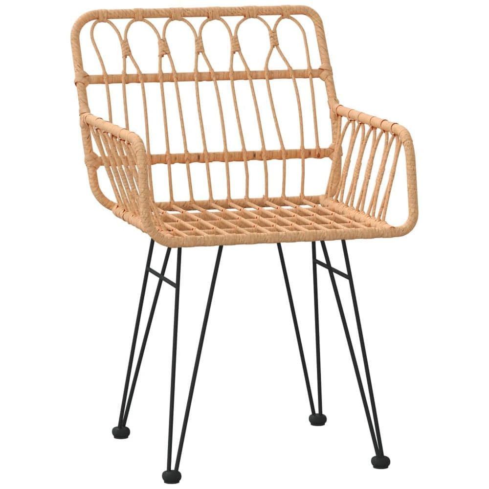 image-Garden Chairs 2 pcs with Armrest 56x64x80 cm PE Rattan