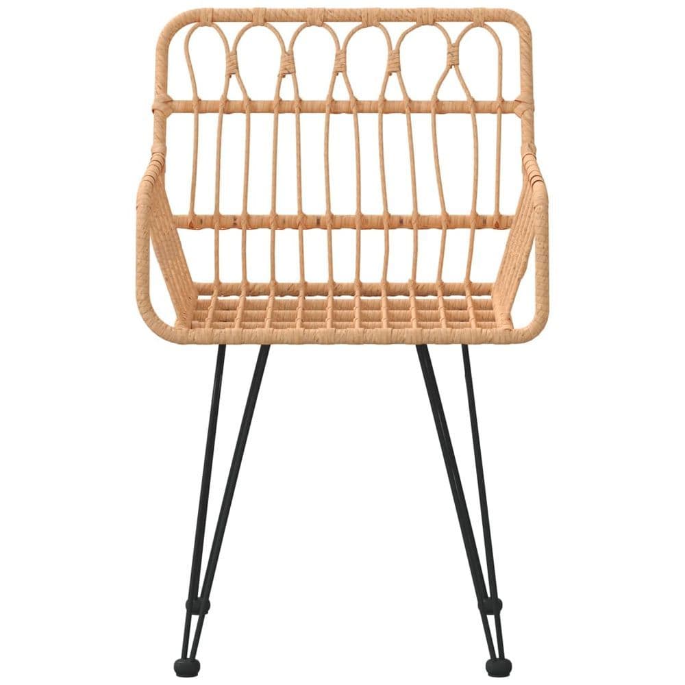 image-Garden Chairs 2 pcs with Armrest 56x64x80 cm PE Rattan