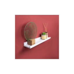 image-Set of 2- Single Photo White Wall Floating Shelf 48cm - CHELF