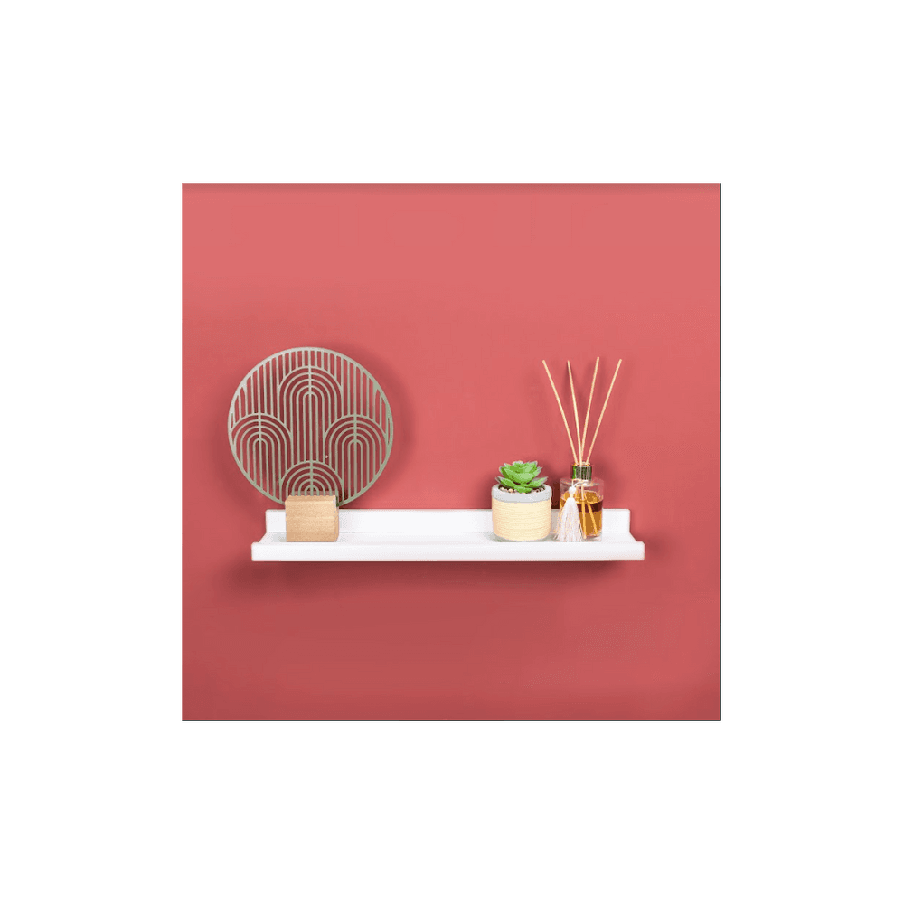 image-Set of 2- Single Photo White Wall Floating Shelf 48cm - CHELF