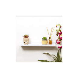 image-Set of 2- Single Photo White Wall Floating Shelf 48cm - CHELF