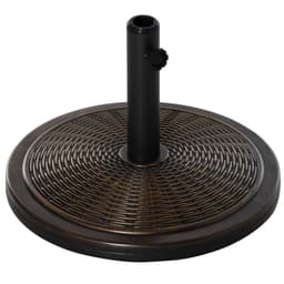 image-Outsunny Cantilever Offset Umbrella Base Cement Parasol Stand, Black
