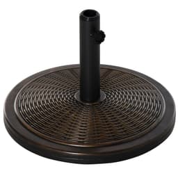 image-Outsunny Cantilever Offset Umbrella Base Cement Parasol Stand, Black
