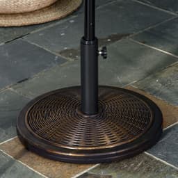 image-Outsunny Cantilever Offset Umbrella Base Cement Parasol Stand, Black