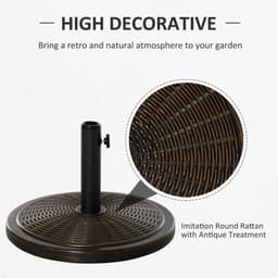 image-Outsunny Cantilever Offset Umbrella Base Cement Parasol Stand, Black