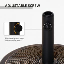 image-Outsunny Cantilever Offset Umbrella Base Cement Parasol Stand, Black