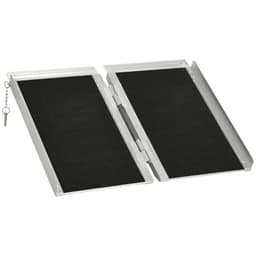 image-HOMCOM Duo Wheelchair Ramp Pushchair Mobility Assistance w/Carry Handle 72x61cm