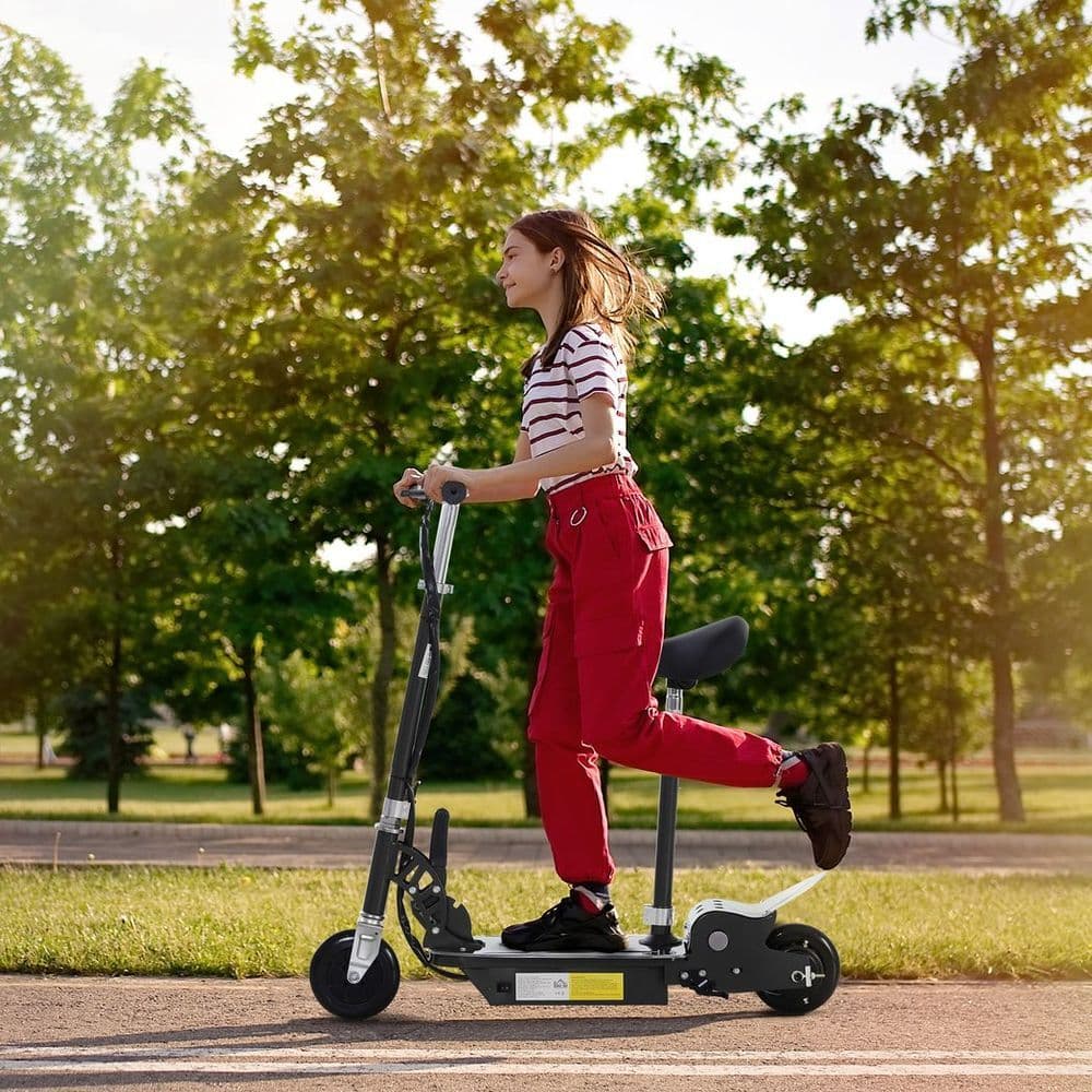 image-HOMCOM Teen Foldable Electric Scooters Electric Battery 120W w/ Brake Kickstand
