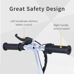 image-HOMCOM Teen Foldable Electric Scooters Electric Battery 120W w/ Brake Kickstand