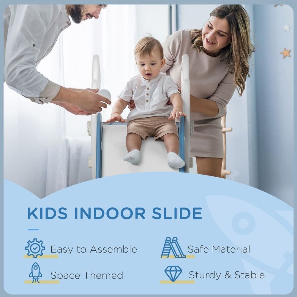 image-AIYAPLAY Baby Slide Freestanding Slide for Kids 1.5-3 Years Space Theme, Blue