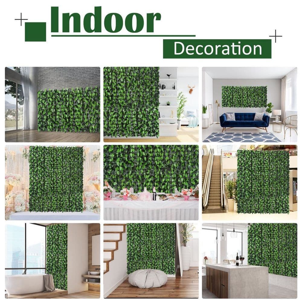 image-Outsunny Artificial Leaf Hedge Screen Privacy Fence Panel for Garden 3Mx1M