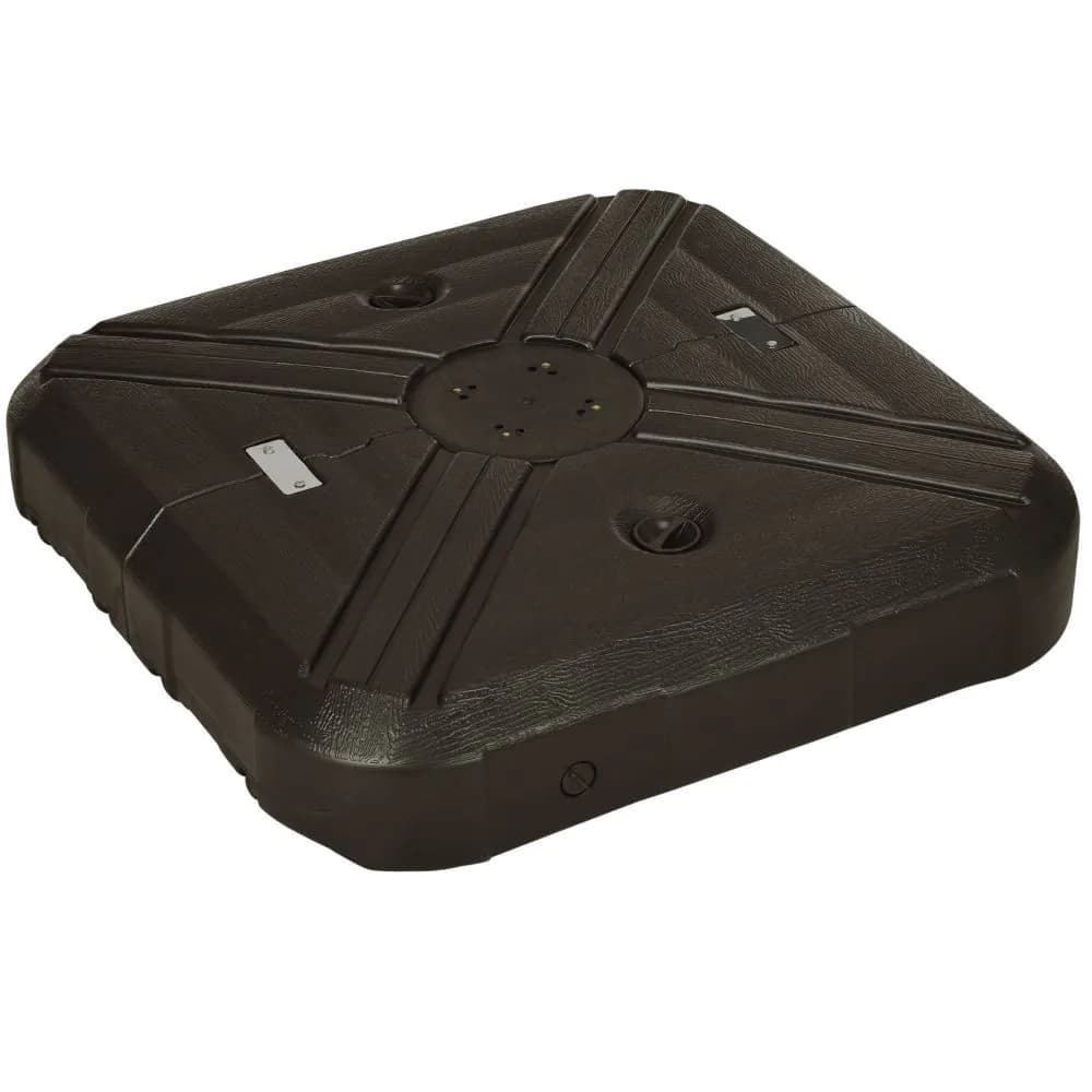 image-Outsunny Fillable Cantilever Parasol Base Weights with Steel Cross Base & Wheels