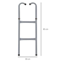 image-HOMCOM Trampoline Ladder Galvanized Steel Climbing Suitable for 6FT 10FT Jumper