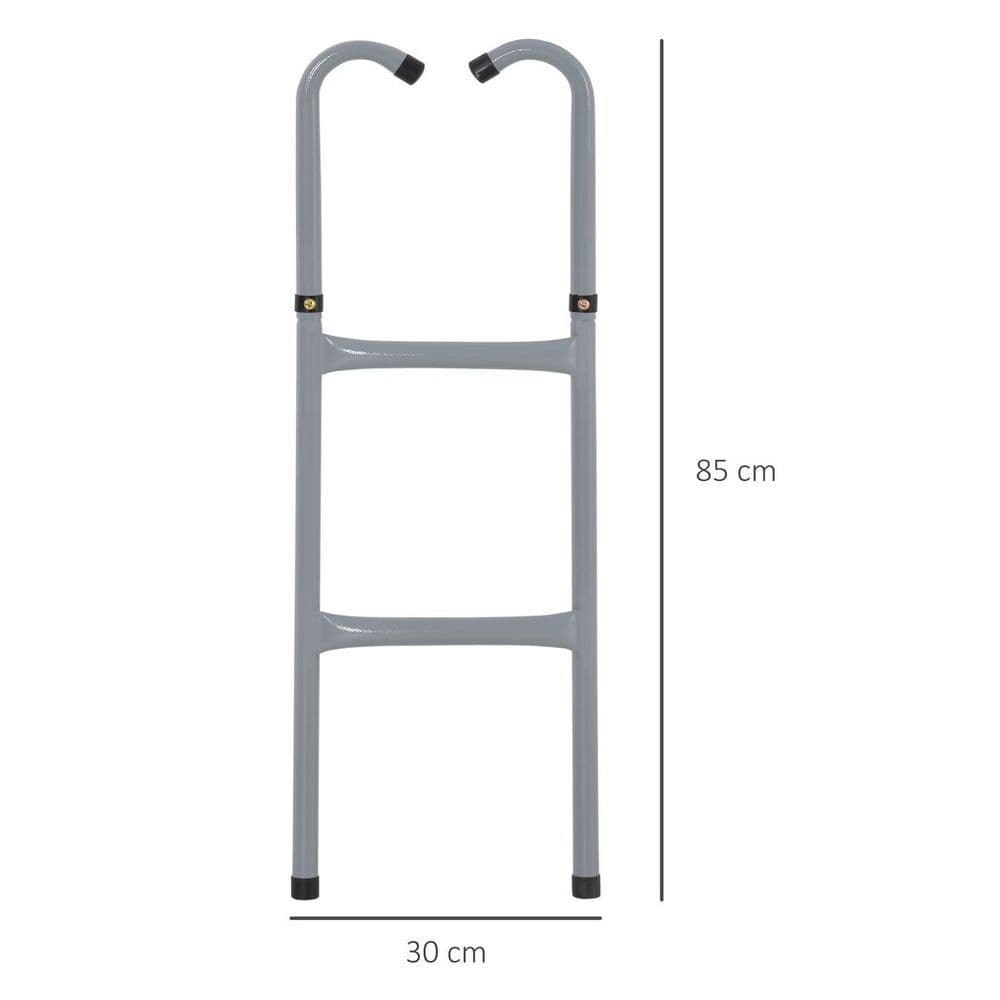 image-HOMCOM Trampoline Ladder Galvanized Steel Climbing Suitable for 6FT 10FT Jumper