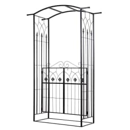 image-Outsunny Garden Entrance Arch Bench Outdoor Patio Rose Trellis Climbing Plant