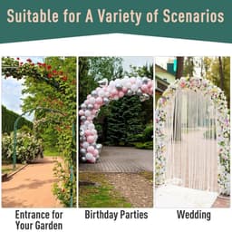 image-Outsunny Garden Entrance Arch Bench Outdoor Patio Rose Trellis Climbing Plant