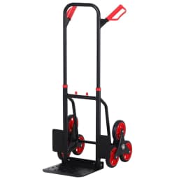 image-DURHAND Climbing Stairs Trolley Hand Trucks 6-Wheels Foldable Load Cart Steel