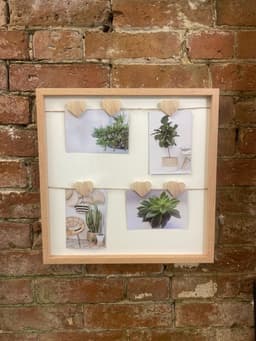 image-Six Heart Peg Photo Frame 42cm