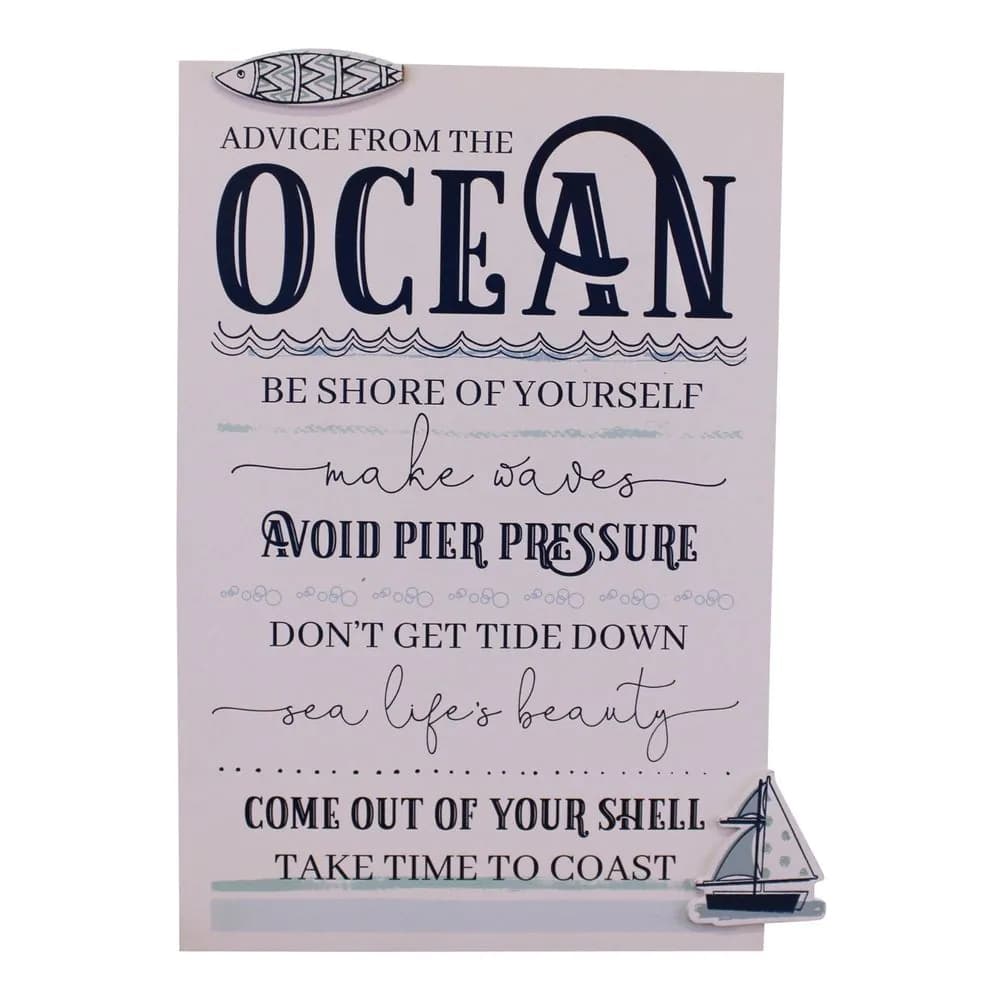 image-Rules Of The Ocean Wall Plaque