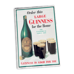 image-Vintage Metal Sign - Retro Advertising, Large Guinness For Home