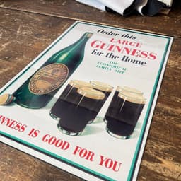 image-Vintage Metal Sign - Retro Advertising, Large Guinness For Home