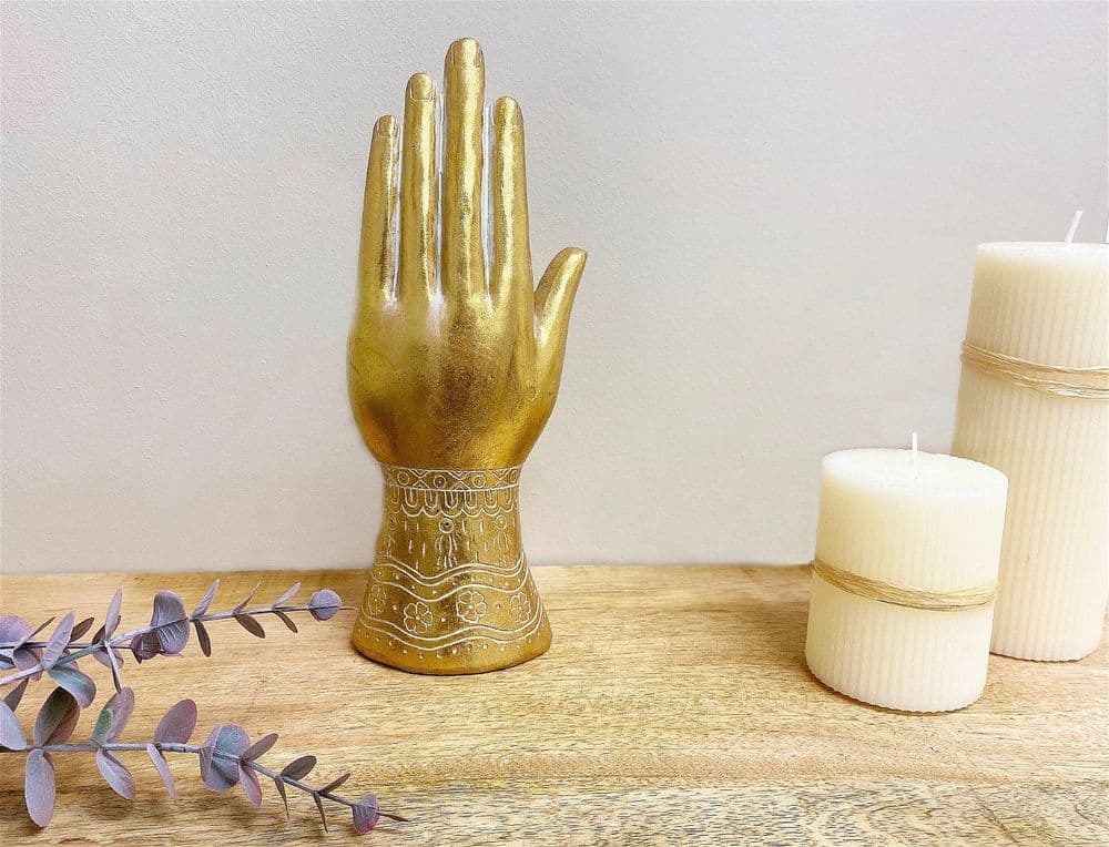 image-Gold Hamsa Hand Ornament