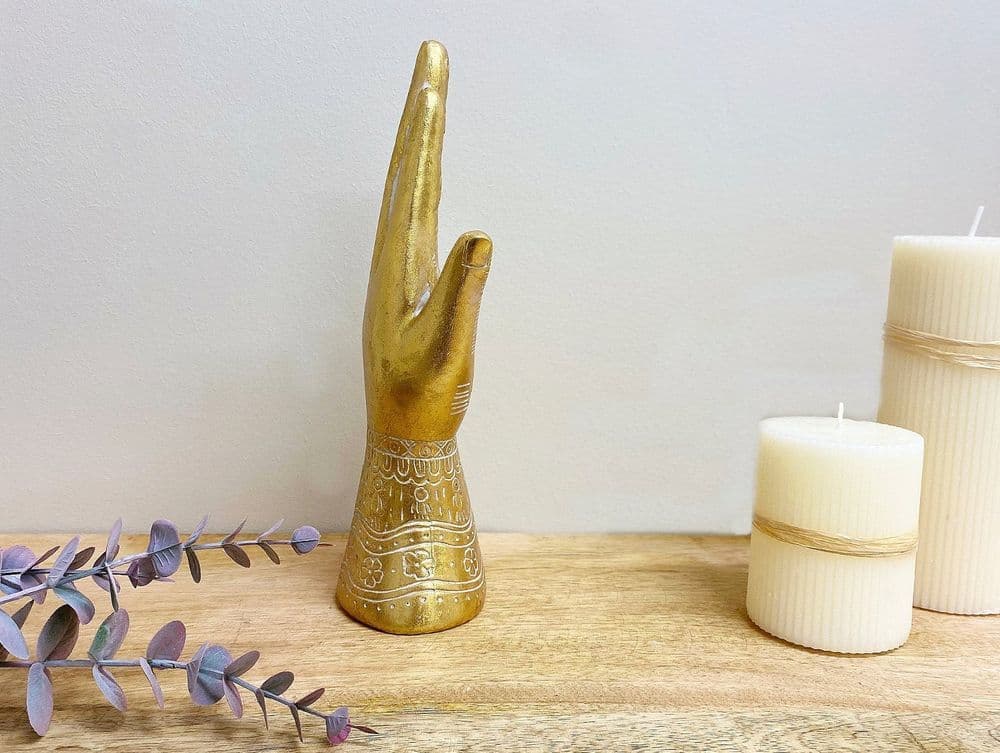 image-Gold Hamsa Hand Ornament