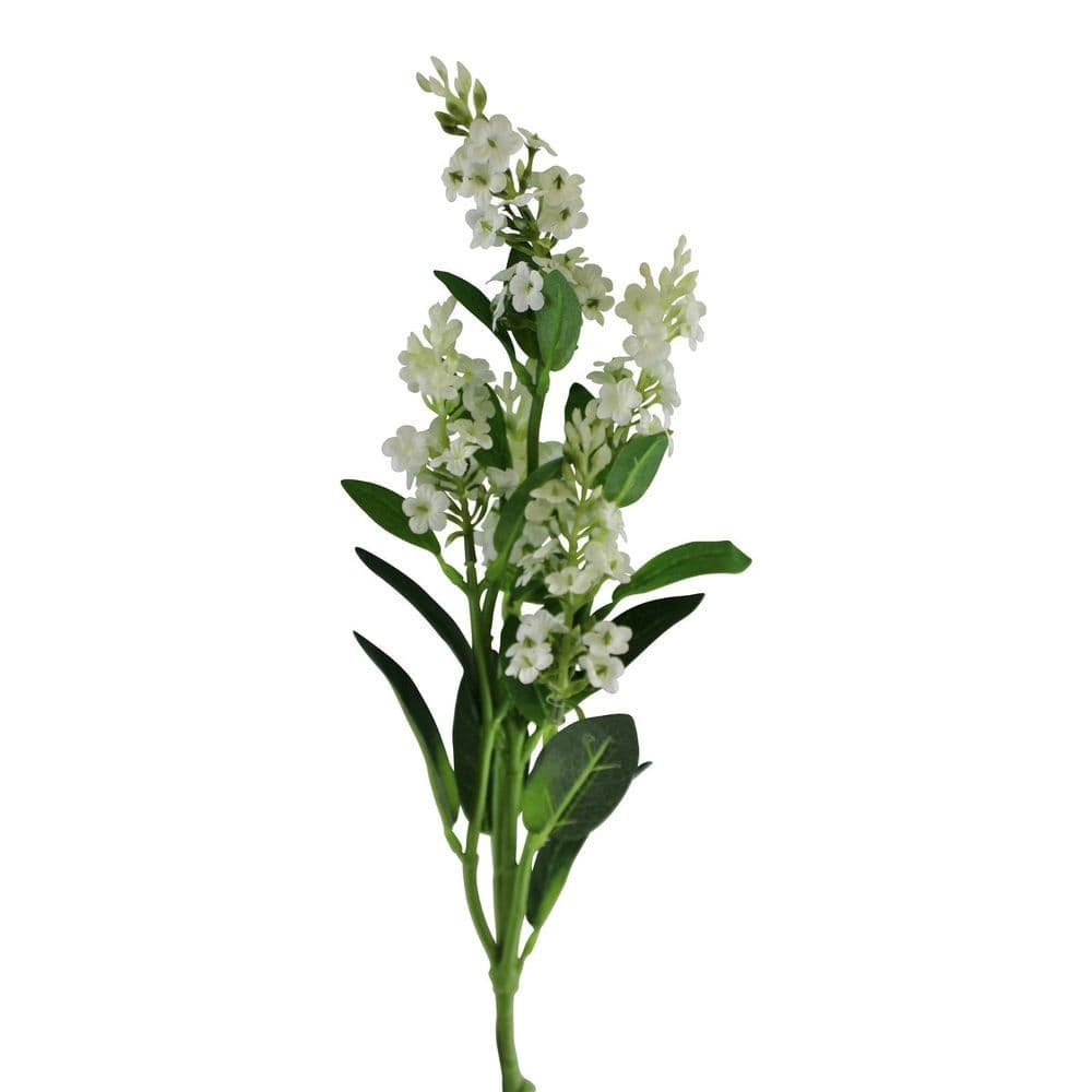image-Single Lavender Spray, Cream Flowers, 63cm