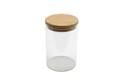 image-Glass Jar With Bamboo Lid 14cm