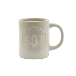 image-Cream Ceramic Embossed Bee Mug