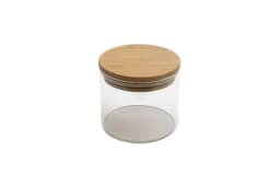 image-Glass Jar With Bamboo Lid 8cm