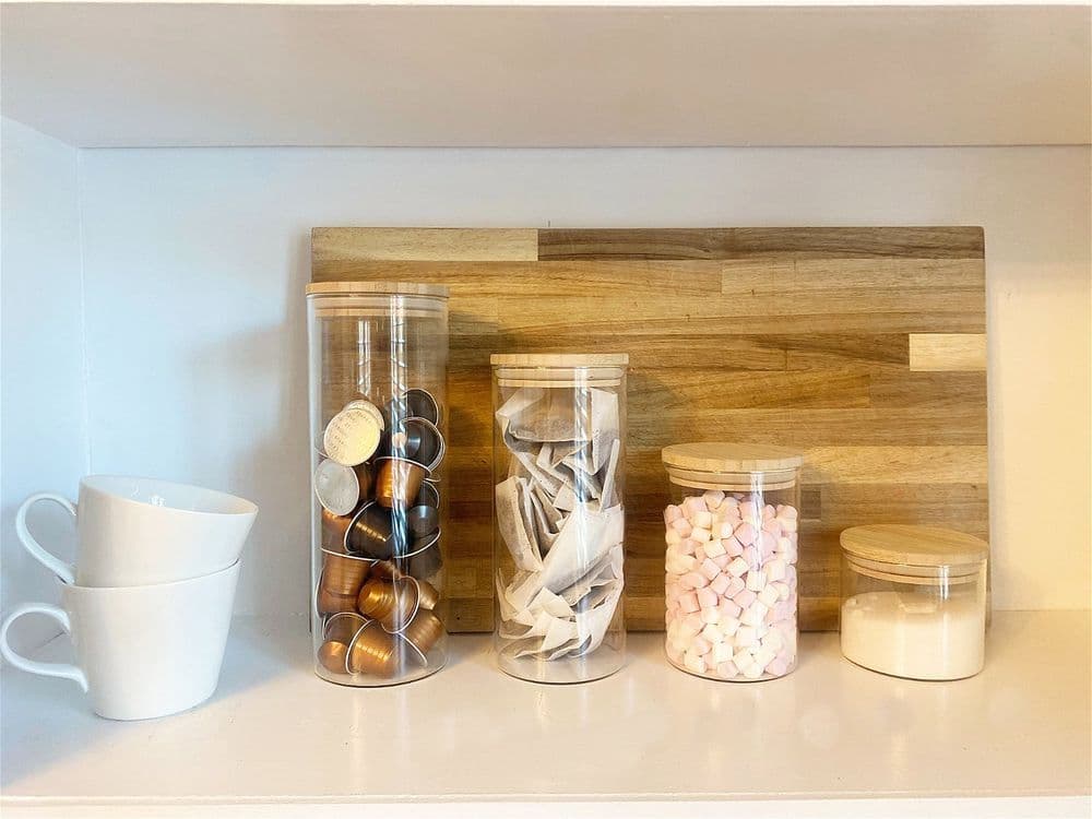 image-Glass Jar With Bamboo Lid 8cm
