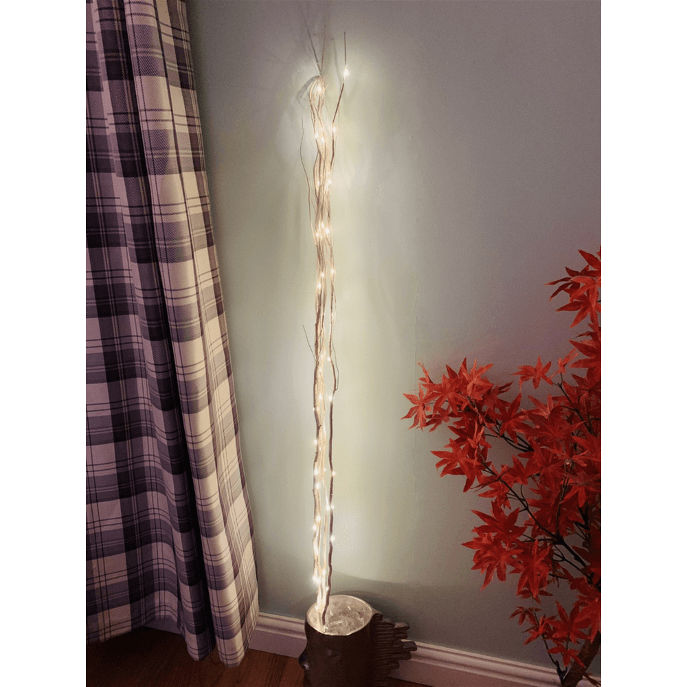 image-LED Lights on 4 White Branches