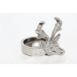 image-Silver Tealight Holder With Stags Head