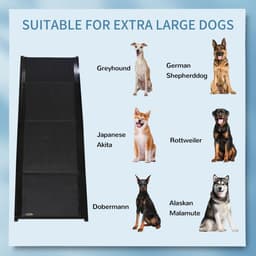 image-PawHut Folding Dog Ramp for XL Dogs w/ Non-Slip Surface, Portable Car Pet Ramp