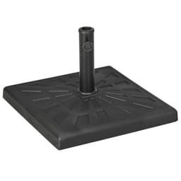 image-Outsunny 19kg Square Resin Garden Parasol Base for Poles of 32mm, 38mm, 48mm