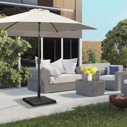image-Outsunny 19kg Square Resin Garden Parasol Base for Poles of 32mm, 38mm, 48mm