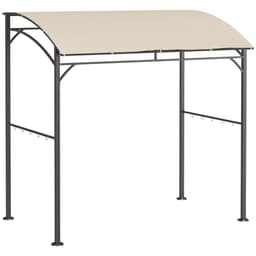 image-Outsunny 2.2 x 1.5 m BBQ Gazebo Tent Sun Shade with Canopy and 10 Hooks, Beige