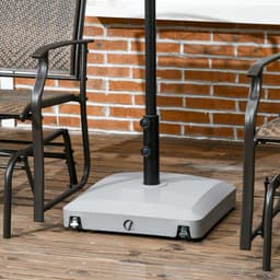 image-Outsunny Water or Sand Filled Outdoor Market Umbrella Base Stand with Wheels