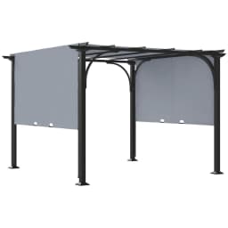 image-Outsunny Outdoor Retractable Pergola Garden Sun Shade Patio Canopy Shelter