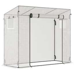 image-Outsunny 200x76x168cm Walk-in Garden Greenhouse Plant Warm House w/ Roll Up Door